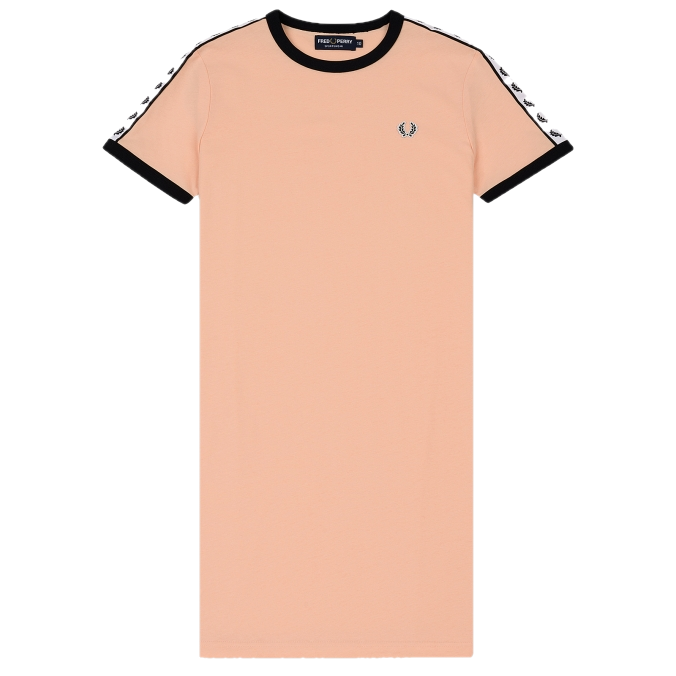   Fred Perry Laurel Sports Authentic Taped Ringer Iced Coral D2117-H24