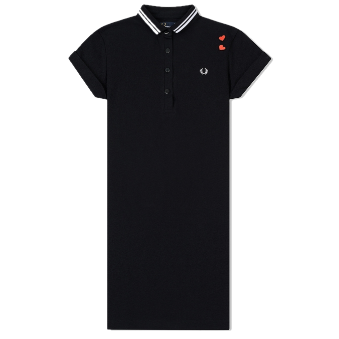   Fred Perry x Amy Winehouse Embroidered Cotton Pique Black SD3115-102