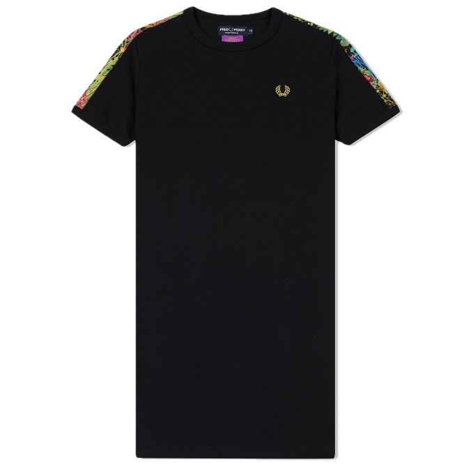   Fred Perry Liberty Print Ringer Black D5157-102